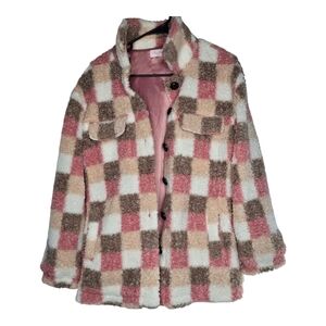 Plaid Jacket in Pink and Brown